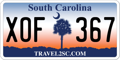SC license plate XOF367