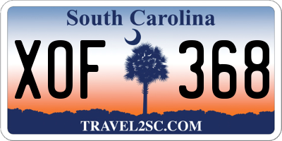SC license plate XOF368