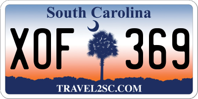SC license plate XOF369