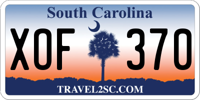 SC license plate XOF370