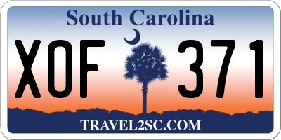 SC license plate XOF371