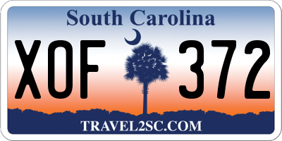 SC license plate XOF372