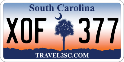 SC license plate XOF377