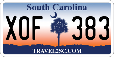 SC license plate XOF383
