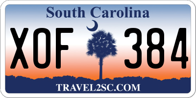 SC license plate XOF384