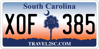 SC license plate XOF385