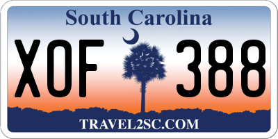 SC license plate XOF388