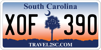 SC license plate XOF390