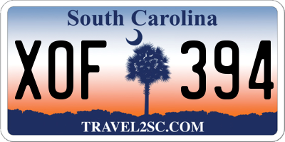 SC license plate XOF394