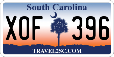 SC license plate XOF396