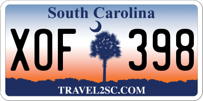 SC license plate XOF398