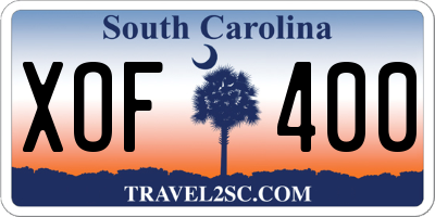 SC license plate XOF400