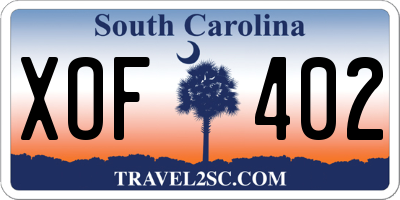 SC license plate XOF402