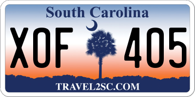 SC license plate XOF405