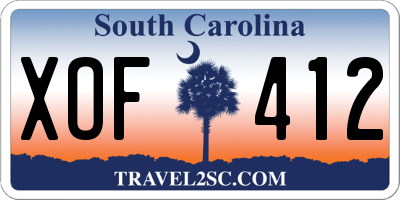 SC license plate XOF412