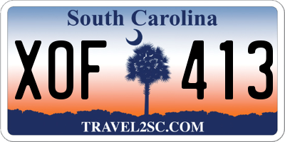 SC license plate XOF413