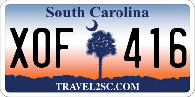 SC license plate XOF416
