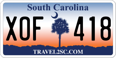 SC license plate XOF418