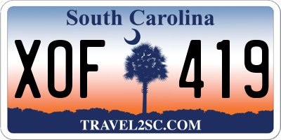 SC license plate XOF419