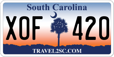 SC license plate XOF420
