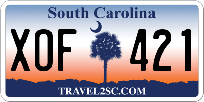 SC license plate XOF421