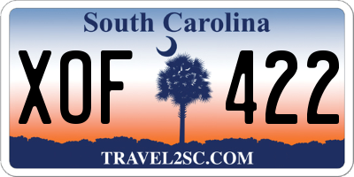SC license plate XOF422