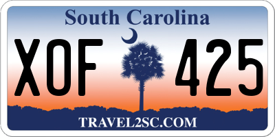 SC license plate XOF425