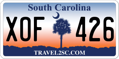 SC license plate XOF426