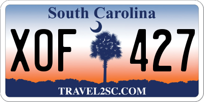 SC license plate XOF427
