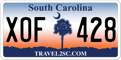 SC license plate XOF428