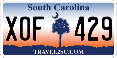 SC license plate XOF429