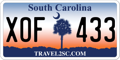 SC license plate XOF433
