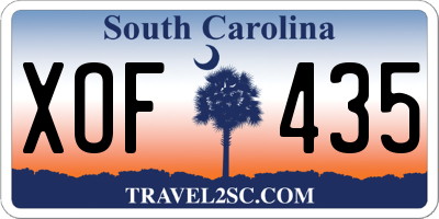 SC license plate XOF435