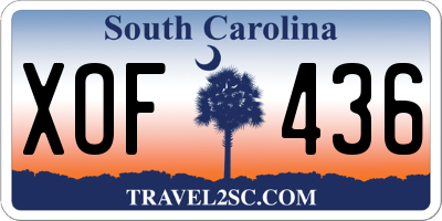 SC license plate XOF436