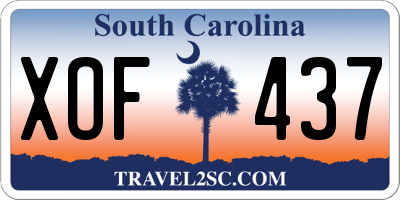 SC license plate XOF437