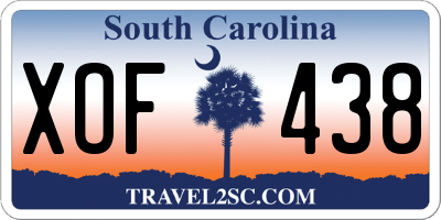 SC license plate XOF438