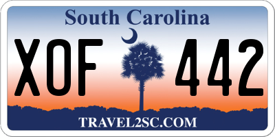 SC license plate XOF442
