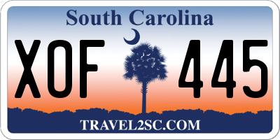 SC license plate XOF445