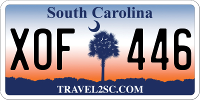SC license plate XOF446