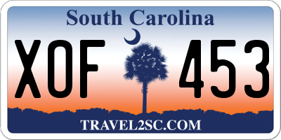 SC license plate XOF453