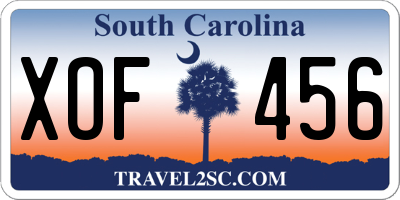SC license plate XOF456