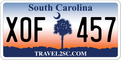 SC license plate XOF457