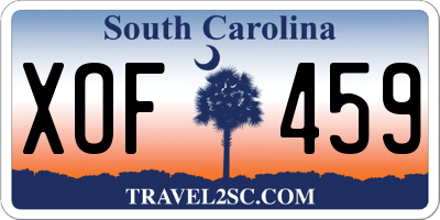 SC license plate XOF459