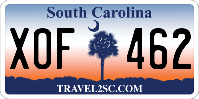 SC license plate XOF462