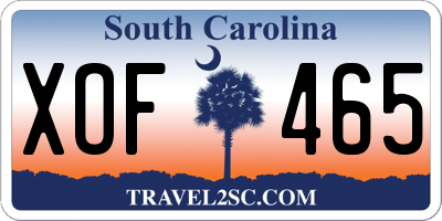 SC license plate XOF465