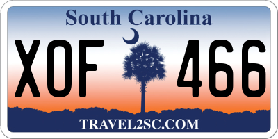 SC license plate XOF466