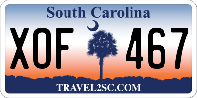 SC license plate XOF467