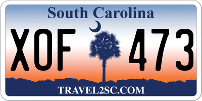 SC license plate XOF473