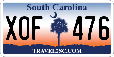 SC license plate XOF476