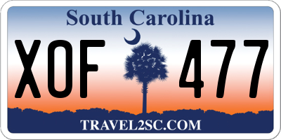 SC license plate XOF477